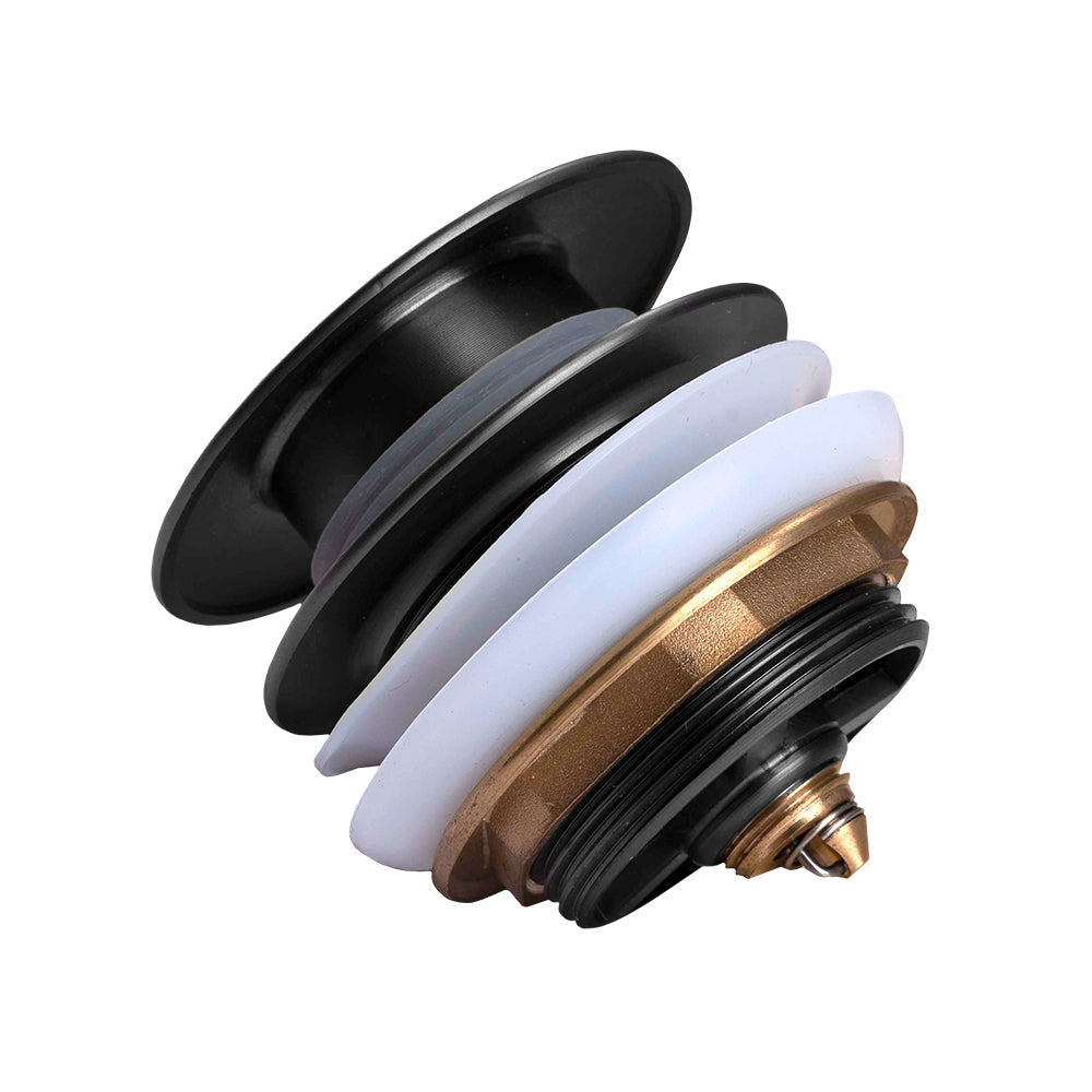 40mm Mushroom Brushed Nickel Brass Bathtub Pop Up Waste without Overflow