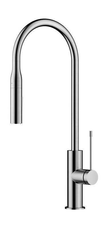 Ikon Aziz Pull-out Kitchen and Laundry  Sink Mixer Brushed Nickel