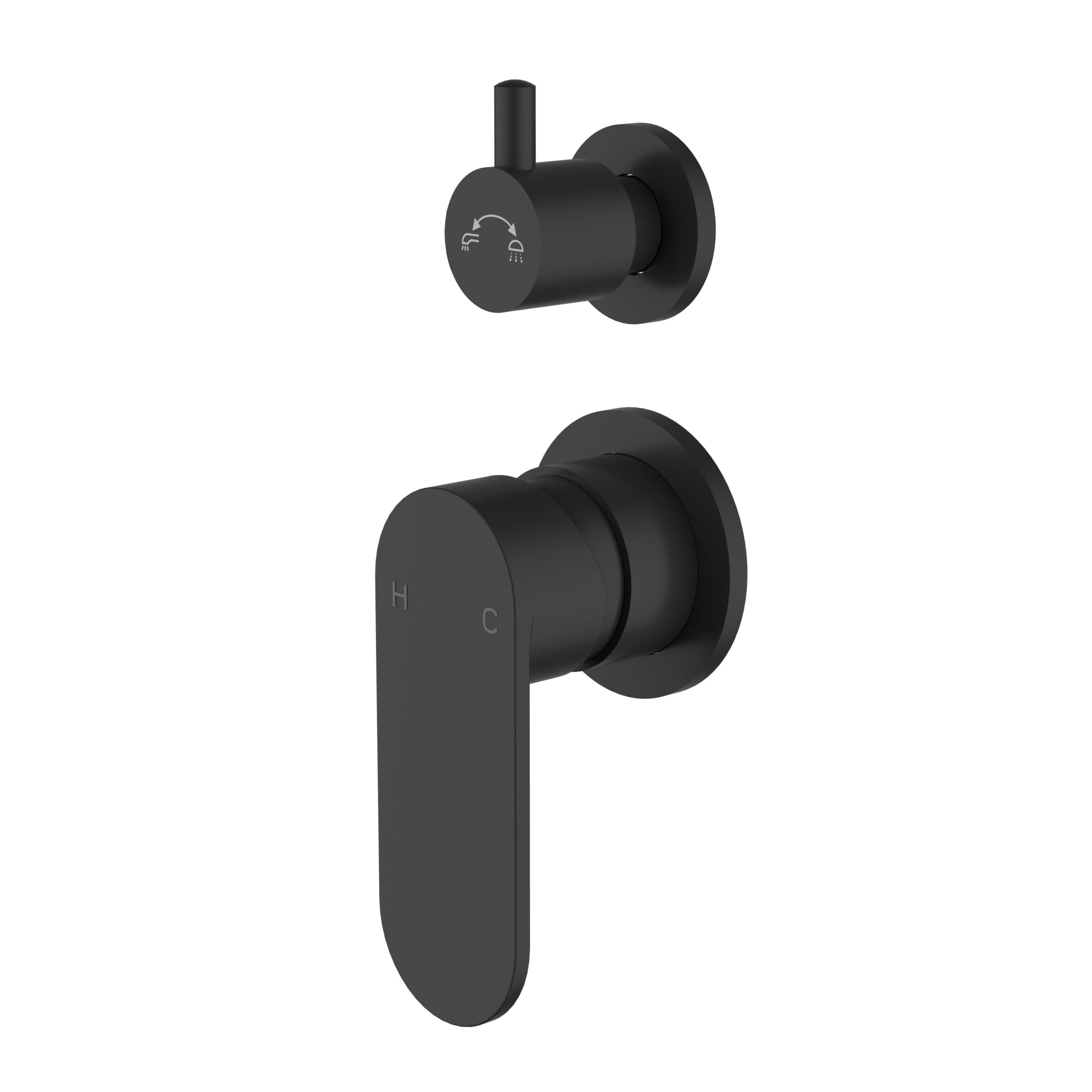 Sora SS Wall Mixer Divertor Trim Kits Matt Black