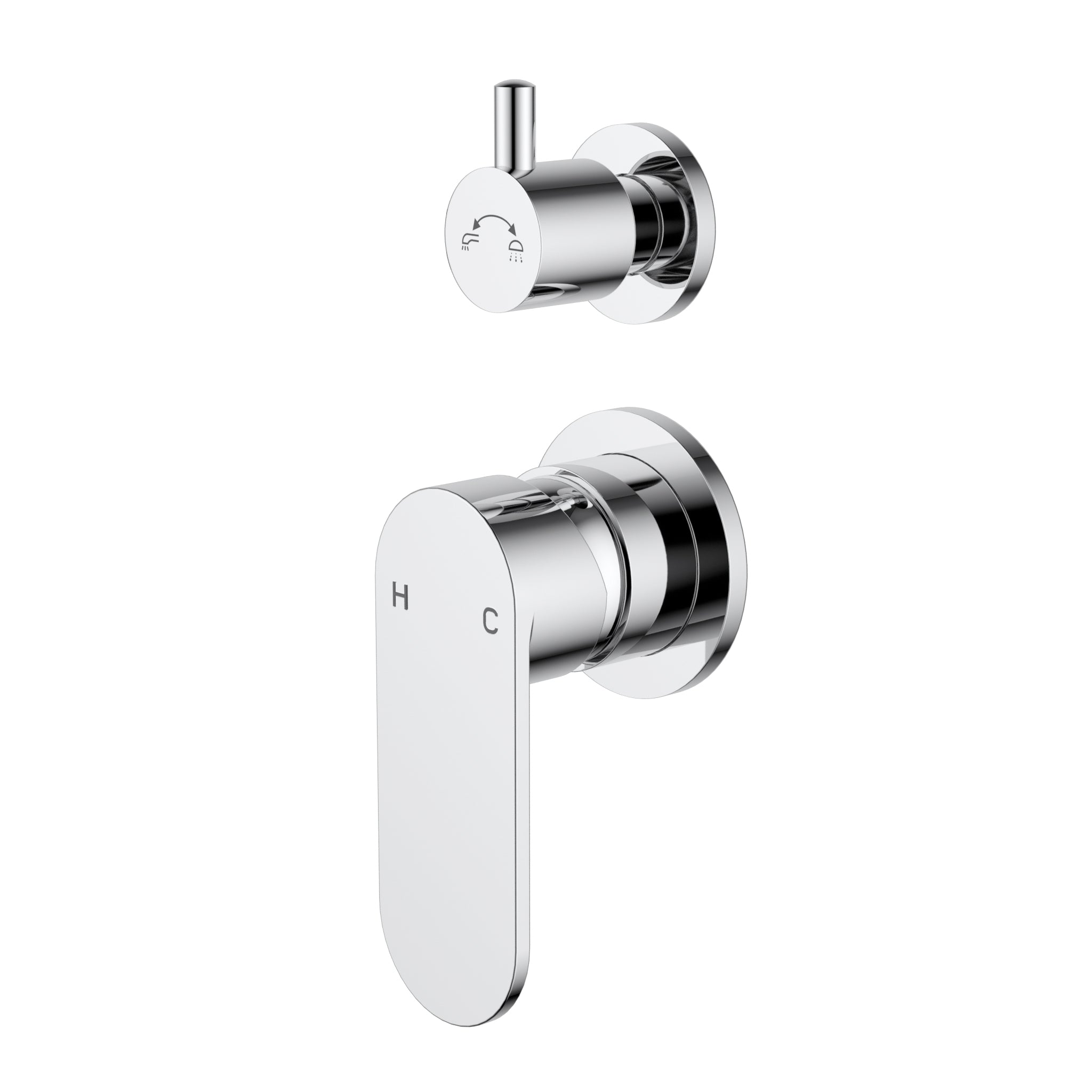 Sora SS Wall Mixer Divertor Trim Kits Chrome