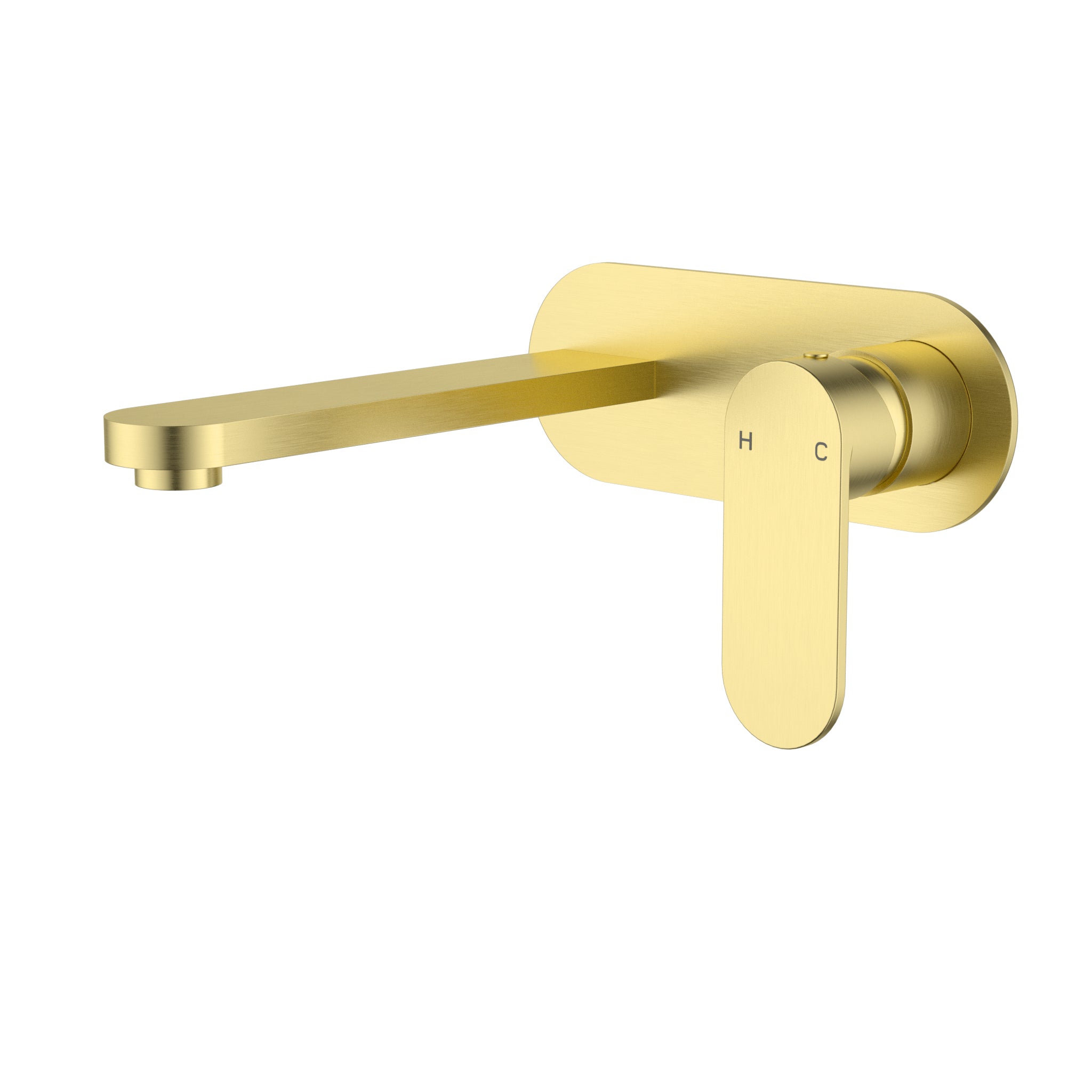 Sora SS Wall Basin Mixer Spout One Plate Trim Kits Brushed Gold