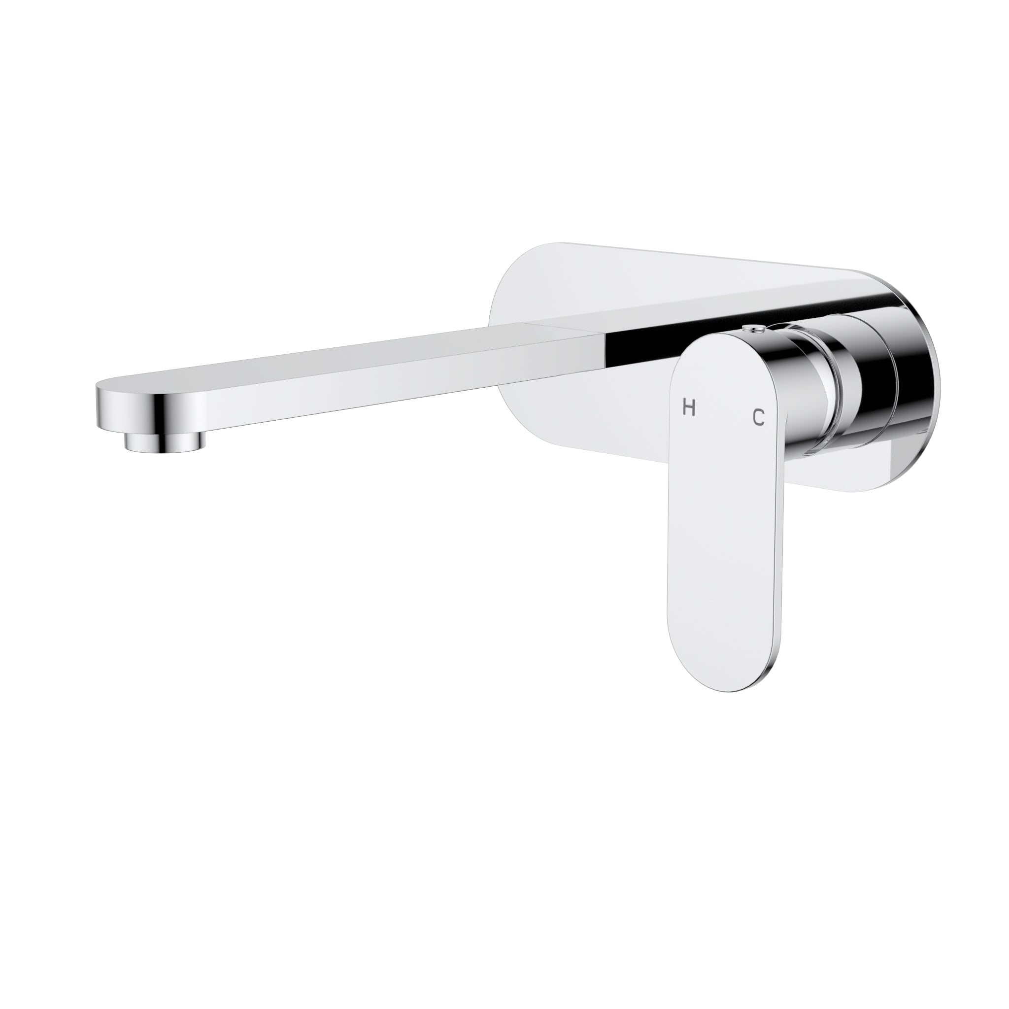 Sora SS Wall Basin Mixer Spout One Plate Trim Kits Chrome