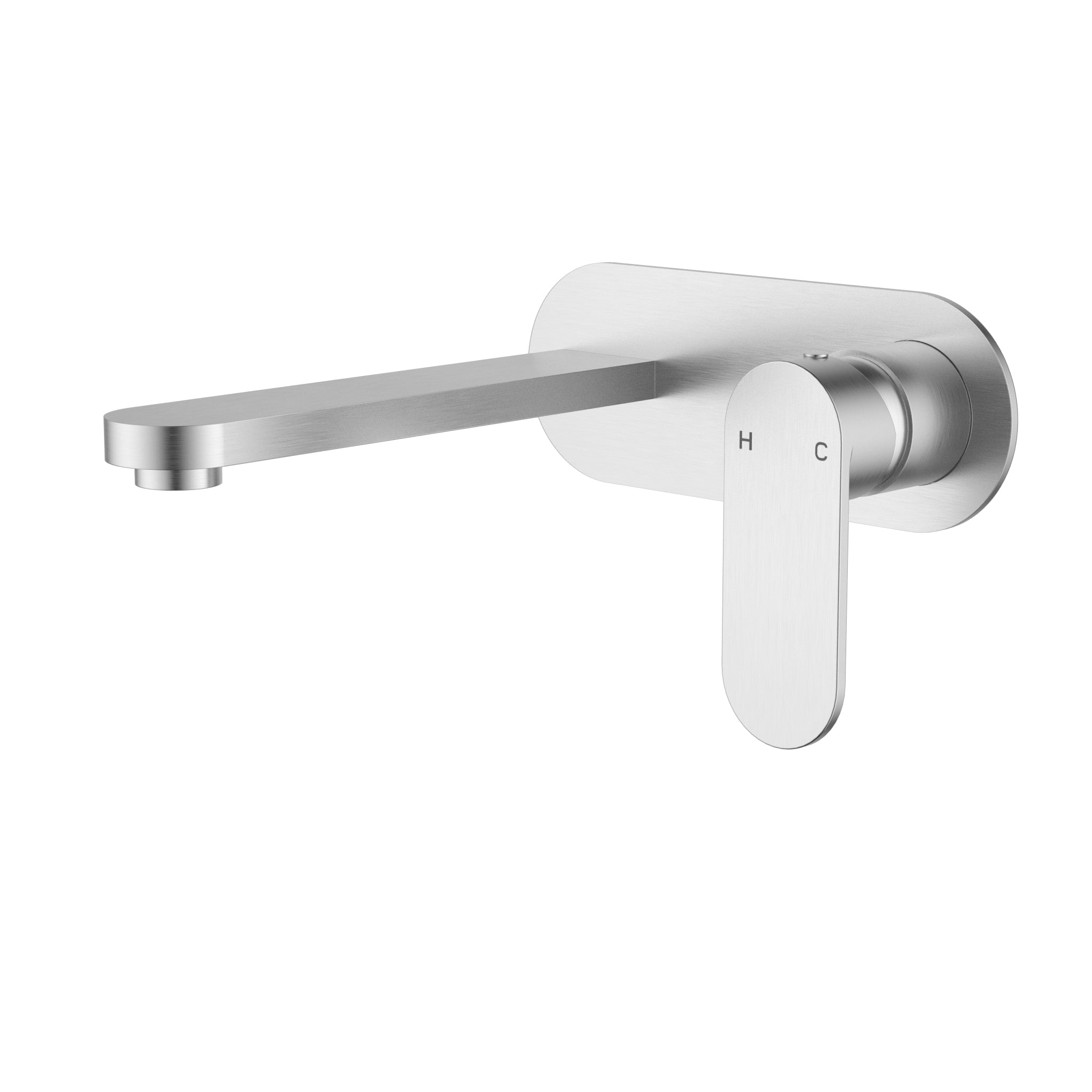 Sora SS Wall Basin Mixer Spout One Plate Trim Kits Stainless Steel