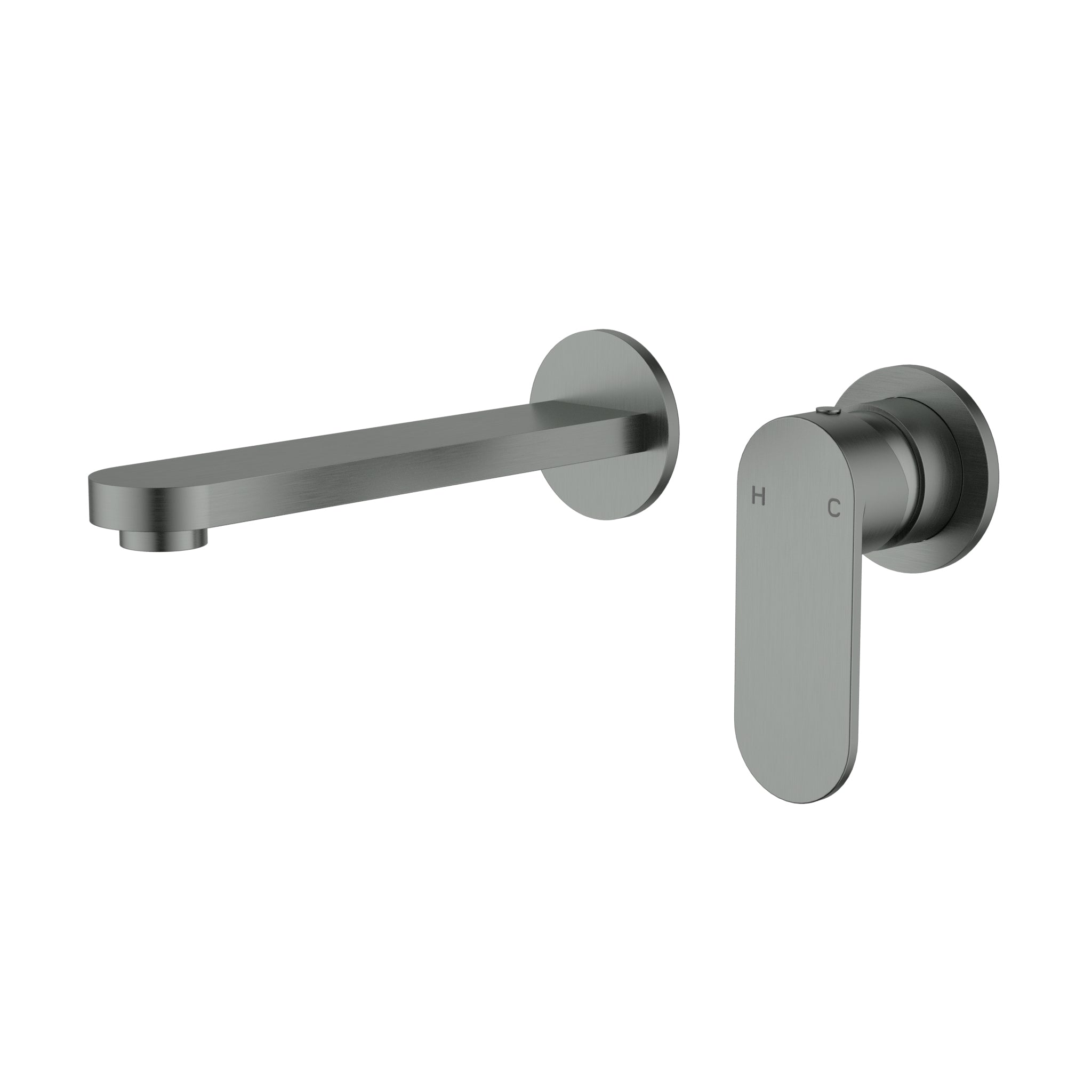 Sora SS Wall Basin Mixer Spout Seperate Plate Trim Kits Gun Metal