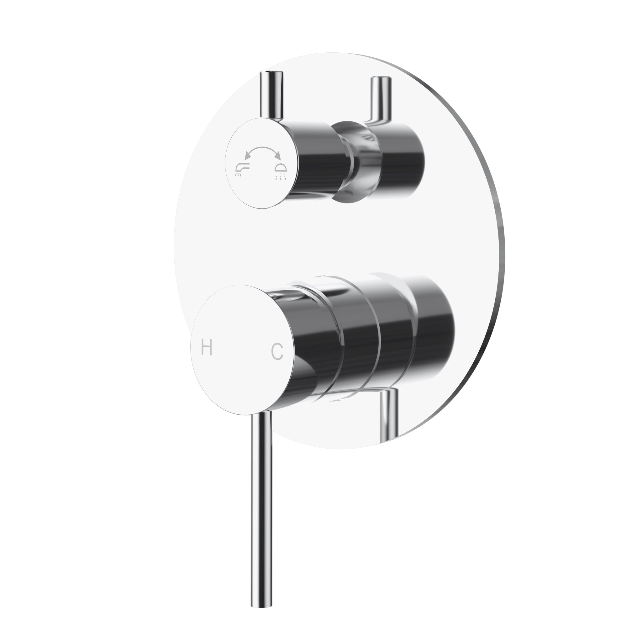 Otus Slimline Wall Mixer Divertor Trim Kit Chrome