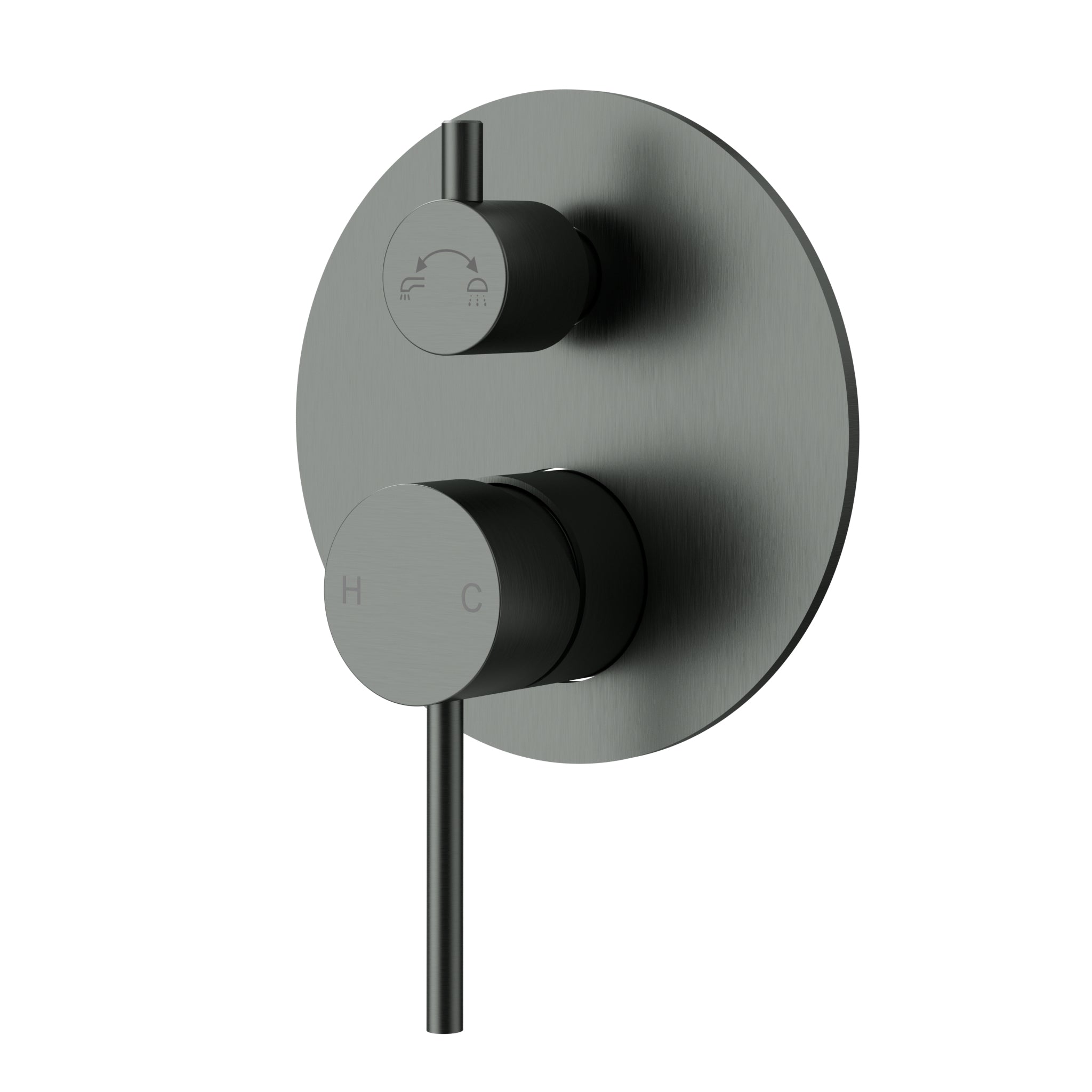 Otus Slimline Wall Mixer Divertor Trim Kit Gun Metal