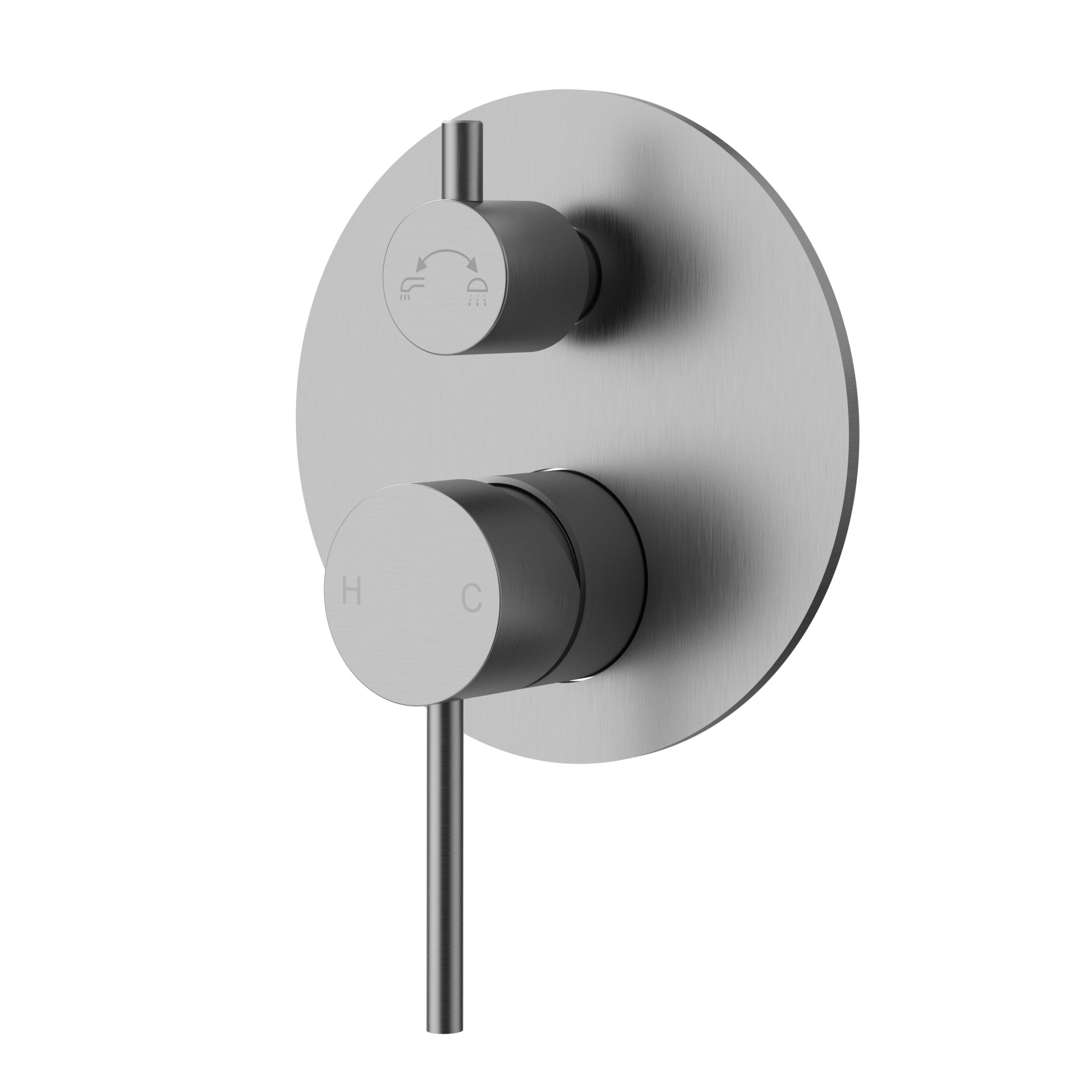 Otus Slimline Wall Mixer Divertor Trim Kit Stainless Steel