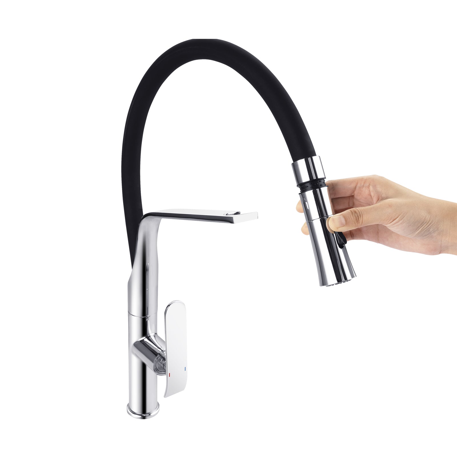 Chrome 2 Watter Patterns Pull-out Kitchen Mixer