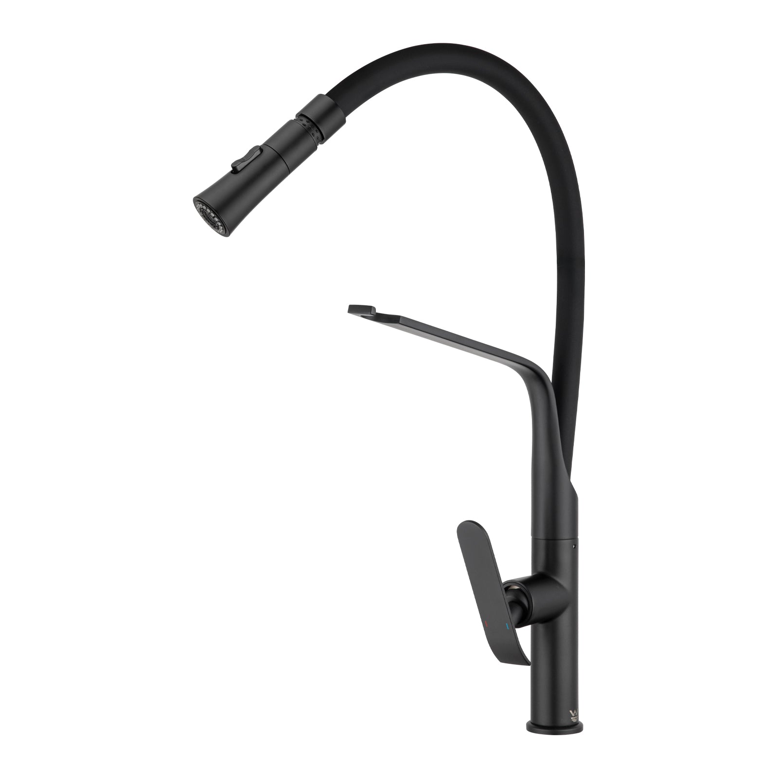 Black 2 Watter Patterns Pull-out Kitchen Mixer