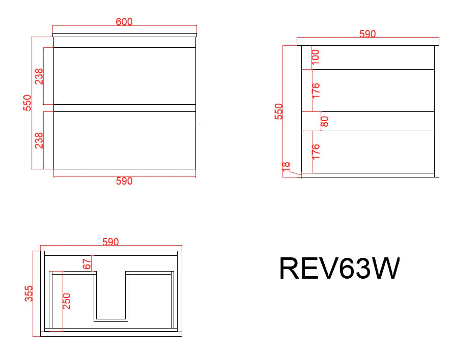 Revive PVC Waterproof  Wall Hung Bathroom Vanity  Matte White