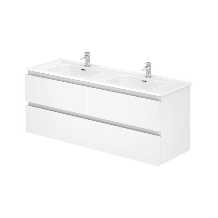 Revive PVC Waterproof  Wall Hung Bathroom Vanity  Matte White