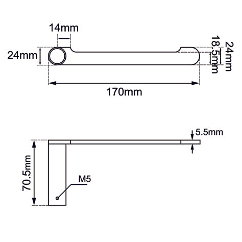 RUSHY Series Black&Chrome Toilet Paper Holder