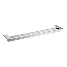 AU Chrome Double Towel Rail 800mm - Living and Bathroom
