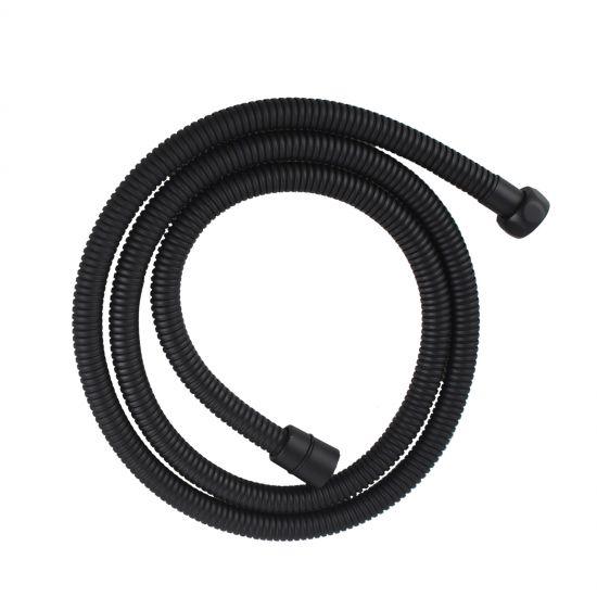 1500mm Black Flexible Shower Hose Stainless Steel - Living and Bathroom