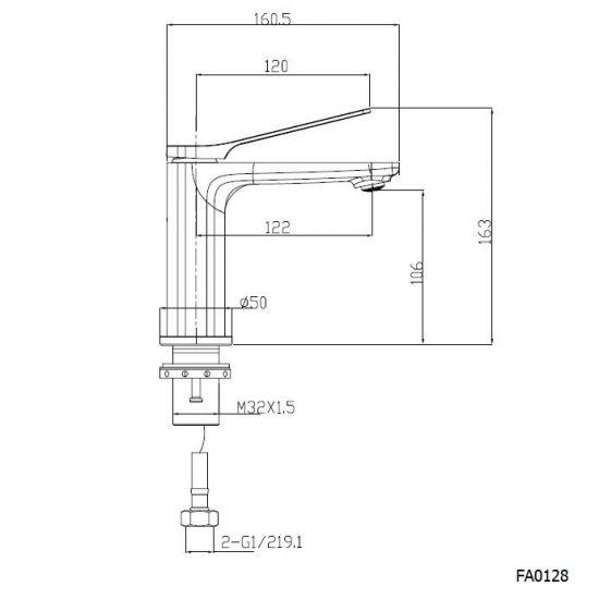 RUSHY Series Brushed Brass Basin Mixer - Living and Bathroom
