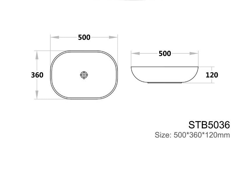 Above Counter Basin – 500×360×120mm