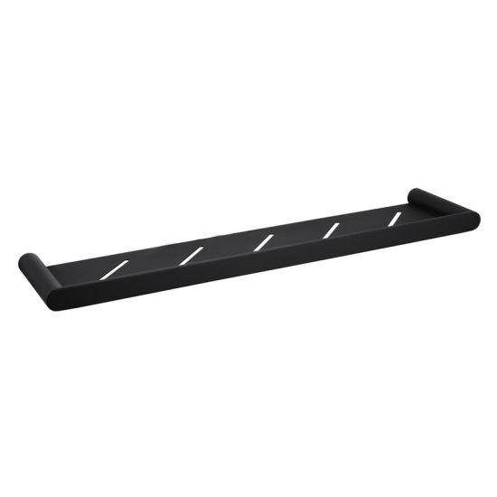 RUSHY Black Round Stainless Steel Shelf - Living and Bathroom