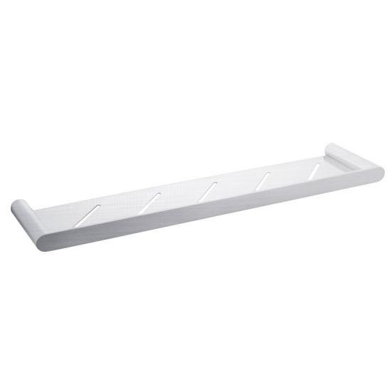 RUSHY Brushed Nickel Round Stainless Steel Shelf - Living and Bathroom